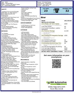 2018 Mercedes-Benz C-Class C 300 4MATIC