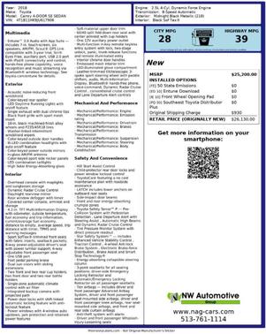 2018 Toyota Camry LE