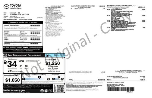 2022 Toyota Corolla SE