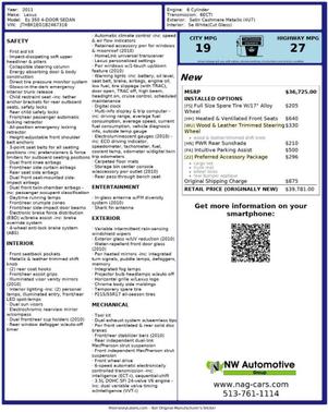 2011 Lexus ES 350 Base