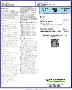 2018 Toyota RAV4 Hybrid LE