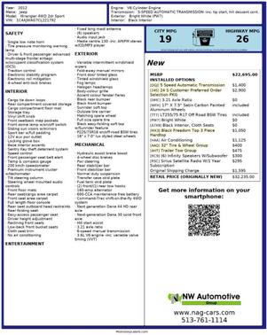 2012 Jeep Wrangler Sport