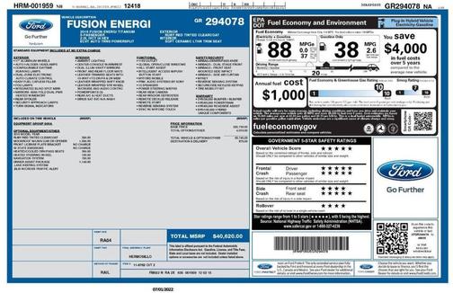 2016 Ford Fusion Energi Titanium