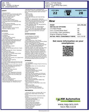 2018 Subaru Forester 2.5i