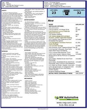 2020 Cadillac CT5 Premium Luxury RWD