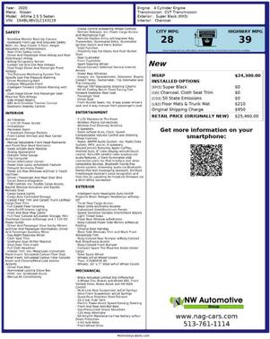 2020 Nissan Altima S FWD