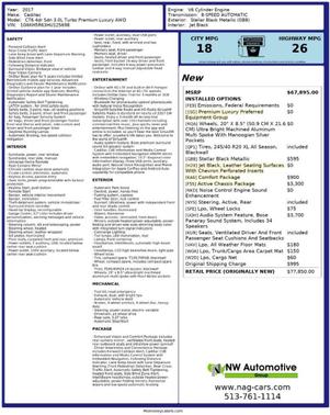 2017 Cadillac CT6 3.0L Twin Turbo Premium Luxury