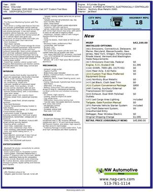 2020 Chevrolet Silverado 1500 Custom Trail Boss