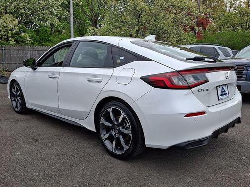 Platinum White Pearl 2025 Honda Civic Hybrid Sport Touring