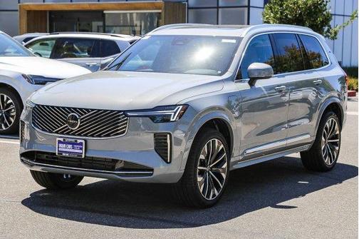 Vapour Grey Metallic 2026 Volvo XC90 Plug-In Hybrid Plus, T8 AWD, Electric/Gasoline, Bright, 7 Seats