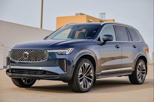 Denim Blue Metallic 2026 Volvo XC90 Plus, B6 AWD Gas (mild hybrid), Gasoline, Bright, 7 Seats
