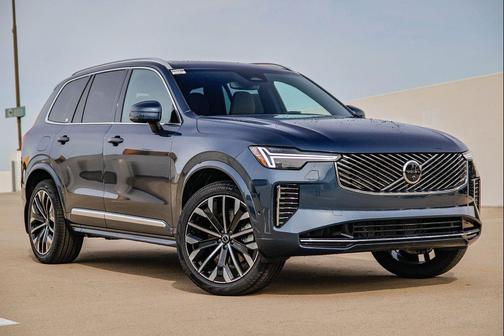 Denim Blue Metallic 2026 Volvo XC90 Plus, B6 AWD Gas (mild hybrid), Gasoline, Bright, 7 Seats
