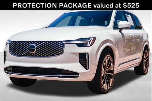 Crystal White Pearl 2026 Volvo XC90 Ultra, B6 AWD Gas (mild hybrid), Gasoline, Bright, 7 Seats