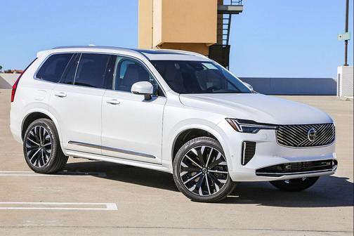 Crystal White Pearl 2026 Volvo XC90 Plug-In Hybrid Plus, T8 AWD, Electric/Gasoline, Bright, 7 Seats