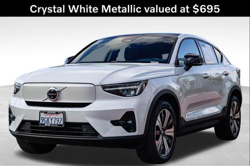 Crystal White Metallic 2023 Volvo C40 Recharge Pure Electric Twin Plus