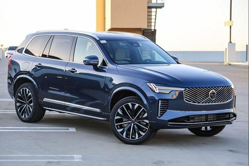 Denim Blue Metallic 2026 Volvo XC90 Plug-In Hybrid Plus, T8 AWD, Electric/Gasoline, Bright, 7 Seats