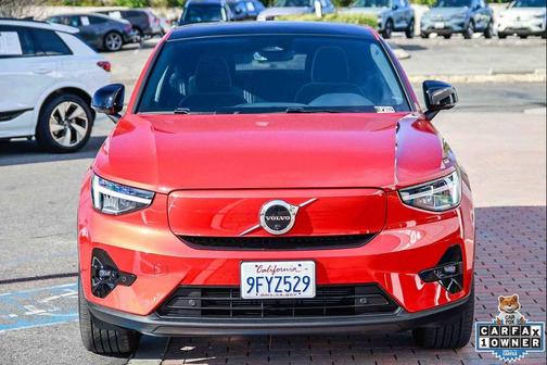 Fusion Red Metallic 2023 Volvo C40 Recharge Pure Electric Twin Plus