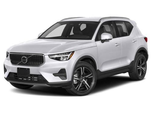 Crystal White Metallic 2023 Volvo XC40 B5 Plus Dark Theme
