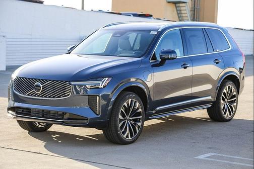 Denim Blue Metallic 2026 Volvo XC90 Plug-In Hybrid Plus, T8 AWD, Electric/Gasoline, Bright, 7 Seats
