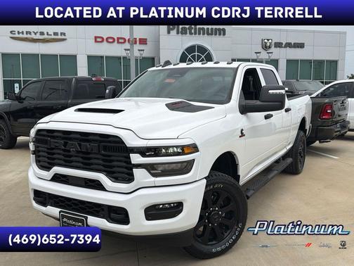 Bright White Clearcoat 2026 RAM 2500 Black Express Crew Cab 4x4 6'4' Box