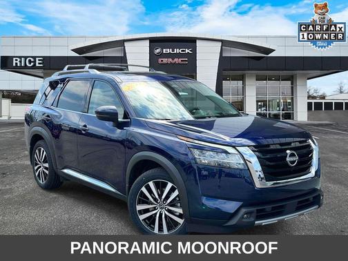 Deep Ocean Blue Pearl 2024 Nissan Pathfinder Platinum 4WD