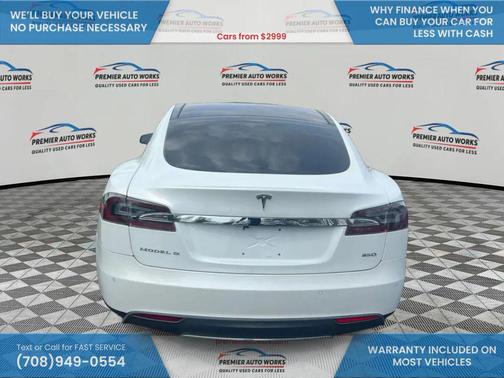 White 2015 Tesla Model S 85D