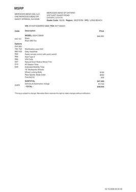 2024 Mercedes-Benz C-Class C 300