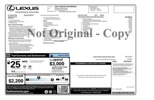 2023 Lexus RX 350 Premium Plus