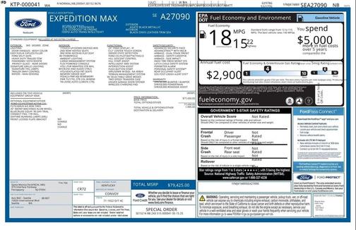 Agate Black Metallic 2025 Ford Expedition Max Platinum