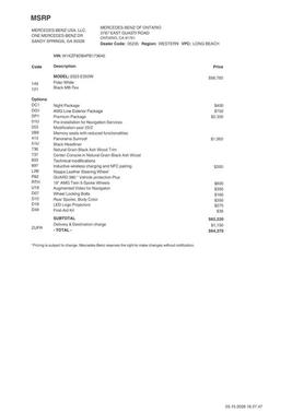 2023 Mercedes-Benz E-Class E 350