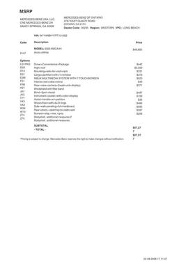 2023 Mercedes-Benz Sprinter 2500 Standard Roof