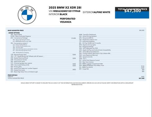 Alpine White 2025 BMW X2 xDrive28i