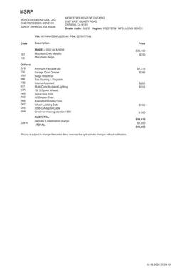 2022 Mercedes-Benz GLA 250 Base