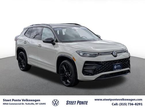Ascot Grey With Black Roof 2025 Volkswagen Tiguan 2.0T SE R-Line Black