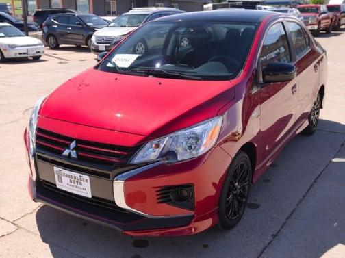 Infrared Metallic w/Black Roof 2024 Mitsubishi Mirage G4 Black Edition