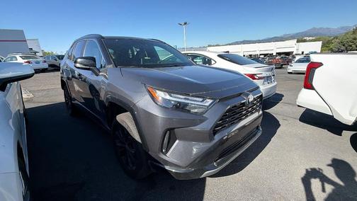 Magnetic Gray Metallic/Midnight Black Metallic 2024 Toyota RAV4 Hybrid SE