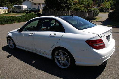 White 2013 Mercedes-Benz C-Class C 300 4MATIC Sport