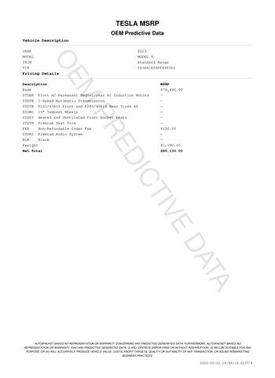 2023 Tesla Model S Standard Range