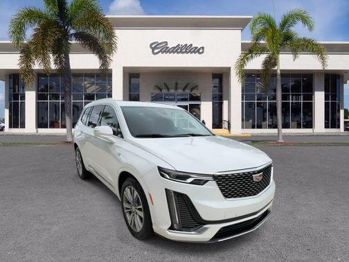 Crystal White Tri-Coat 2024 Cadillac XT6 Premium Luxury FWD