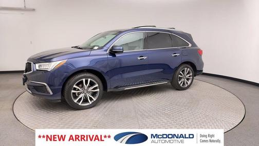 Fathom Blue Pearl 2019 Acura MDX 3.5L w/Advance Package