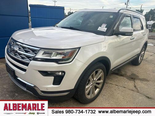 White Platinum Clearcoat Metallic 2018 Ford Explorer Limited