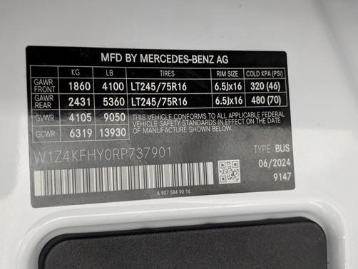 2024 Mercedes-Benz Sprinter 2500 High Roof