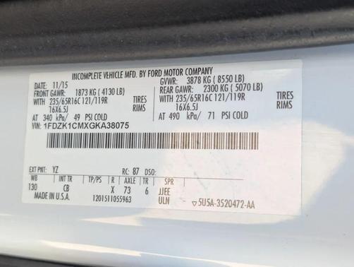 Oxford White 2016 Ford Transit-150 XLT