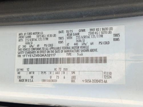 Oxford White 2016 Ford Transit-150 Base