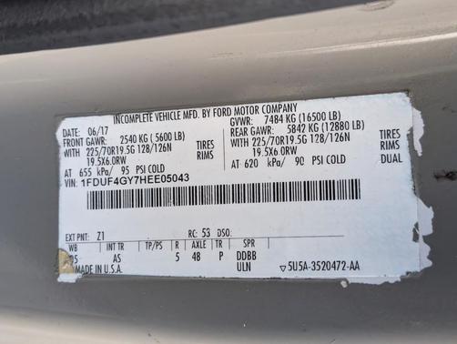 2017 Ford F-450 16FT Stake Bed Truck GAS