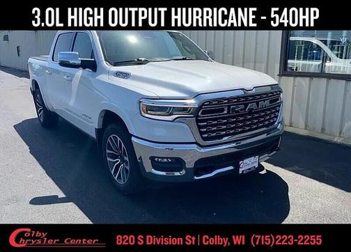 Ivory White Tri-Coat Pearlcoat 2025 RAM 1500 Longhorn