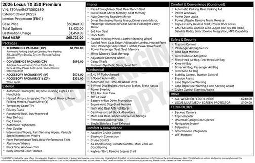 Caviar 2026 Lexus TX 350 Premium
