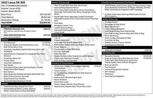 Caviar 2022 Lexus RX 350 Base