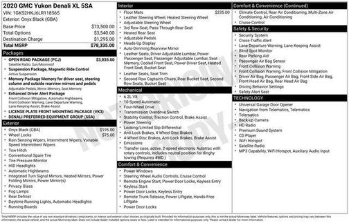 2020 GMC Yukon XL Denali