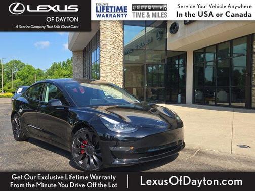 Solid Black 2023 Tesla Model 3 Performance